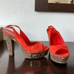 AUTHENTIC Gucci orange heels